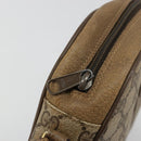 GUCCI GG Supreme Web Sherry Line Clutch Bag PVC Beige Gold 89 01 034 Auth 180063-9