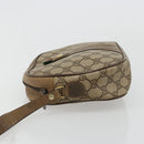 GUCCI GG Supreme Web Sherry Line Clutch Bag PVC Beige Gold 89 01 034 Auth 180063-4