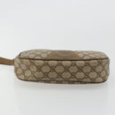 GUCCI GG Supreme Web Sherry Line Clutch Bag PVC Beige Gold 89 01 034 Auth 180063-6