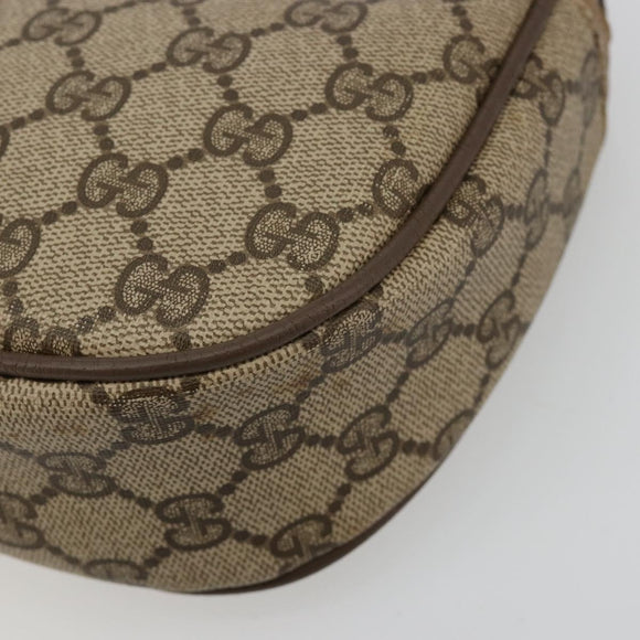 GUCCI GG Supreme Web Sherry Line Clutch Bag PVC Beige Gold 89 01 034 Auth 180063