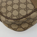 GUCCI GG Supreme Web Sherry Line Clutch Bag PVC Beige Gold 89 01 034 Auth 180063-14