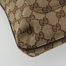 GUCCI GG Canvas Shoulder Bag Beige Silver 122793 Auth 180064-11