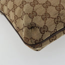 GUCCI GG Canvas Shoulder Bag Beige Silver 122793 Auth 180064-13