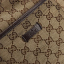GUCCI GG Canvas Shoulder Bag Beige Silver 122793 Auth 180064-14