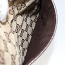 GUCCI GG Canvas Shoulder Bag Beige Silver 122793 Auth 180064-22
