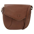 Burberrys Shoulder Bag Leather Brown Gold Auth 180067-1