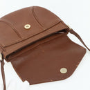 Burberrys Shoulder Bag Leather Brown Gold Auth 180067-10