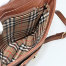 Burberrys Shoulder Bag Leather Brown Gold Auth 180067-17