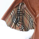Burberrys Shoulder Bag Leather Brown Gold Auth 180067-18