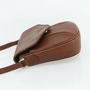 Burberrys Shoulder Bag Leather Brown Gold Auth 180067-3
