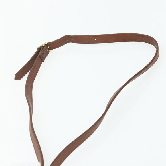 Burberrys Shoulder Bag Leather Brown Gold Auth 180067