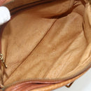 MCM Vicetos Logogram Umhängetasche PVC Braun Gold Original 180068-11