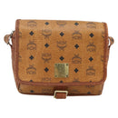 MCM Vicetos Logogram Umhängetasche PVC Braun Gold Original 180068-13