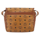 MCM Vicetos Logogram Umhängetasche PVC Braun Gold Original 180068-2