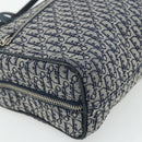 Christian Dior Trotter Canvas Hand Bag Navy Silver Auth 180069A-14
