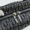 Christian Dior Trotter Canvas Hand Bag Navy Silver Auth 180069A-10