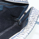 Christian Dior Trotter Canvas Hand Bag Navy Silver Auth 180069A-18