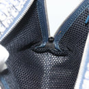 Christian Dior Trotter Canvas Hand Bag Navy Silver Auth 180069A-19
