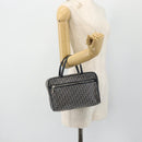 Christian Dior Trotter Canvas Hand Bag Navy Silver Auth 180069A-24