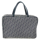 Christian Dior Trotter Canvas Hand Bag Navy Silver Auth 180069A-2