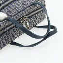 Christian Dior Trotter Canvas Hand Bag Navy Silver Auth 180069A-7