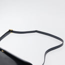LOEWE Anagram Shoulder Bag Leather Navy Gold Auth 180071-8