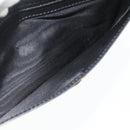 CELINE Clutch Bag Leather Black Gold Auth 180072-19