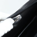 CELINE Clutch Bag Leather Black Gold Auth 180072-21