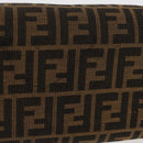 FENDI Zucca Canvas Hand Bag Black Brown Auth 180075-6