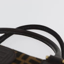 FENDI Zucca Canvas Hand Bag Black Brown Auth 180075-14