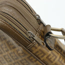 FENDI Zucchino Canvas Shoulder Bag Beige Auth 180076-9