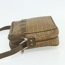 FENDI Zucchino Canvas Shoulder Bag Beige Auth 180076-3