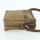 FENDI Zucchino Canvas Shoulder Bag Beige Auth 180076-4