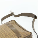 FENDI Zucchino Canvas Shoulder Bag Beige Auth 180076-8