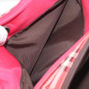 BURBERRY Nova Check Blue Label Hand Bag Nylon Pink Silver Auth 180079-19