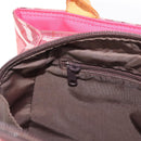 BURBERRY Nova Check Blue Label Hand Bag Nylon Pink Silver Auth 180079-20