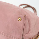 Miu Miu Hand Bag Leather Pink Gold Auth 180081-12