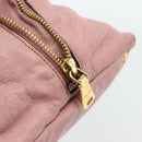 Miu Miu Hand Bag Leather Pink Gold Auth 180081-14