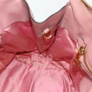 Miu Miu Hand Bag Leather Pink Gold Auth 180081-21