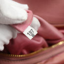 Miu Miu Hand Bag Leather Pink Gold Auth 180081-25