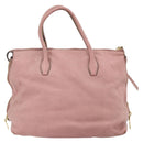 Miu Miu Hand Bag Leather Pink Gold Auth 180081-3
