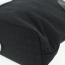 BVLGARI Logo Mania Hand Bag Canvas Black Silver Auth 180084-15
