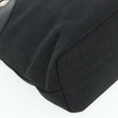 BVLGARI Logo Mania Hand Bag Canvas Black Silver Auth 180084-16