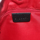 BVLGARI Logo Mania Hand Bag Canvas Black Silver Auth 180084-17