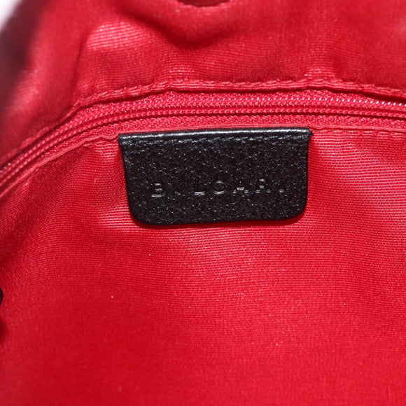 BVLGARI Logo Mania Hand Bag Canvas Black Silver Auth 180084