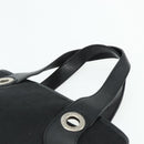 BVLGARI Logo Mania Hand Bag Canvas Black Silver Auth 180084-8