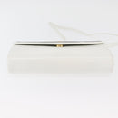 GIVENCHY Shoulder Bag Leather White Gold Auth 180085-10