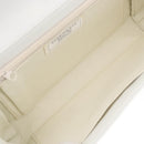 GIVENCHY Shoulder Bag Leather White Gold Auth 180085-18
