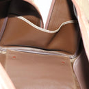 Burberrys Nova Check Boston Bag Canvas Beige Gold Auth 180086-18