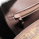 Burberrys Nova Check Boston Bag Canvas Beige Gold Auth 180086-20